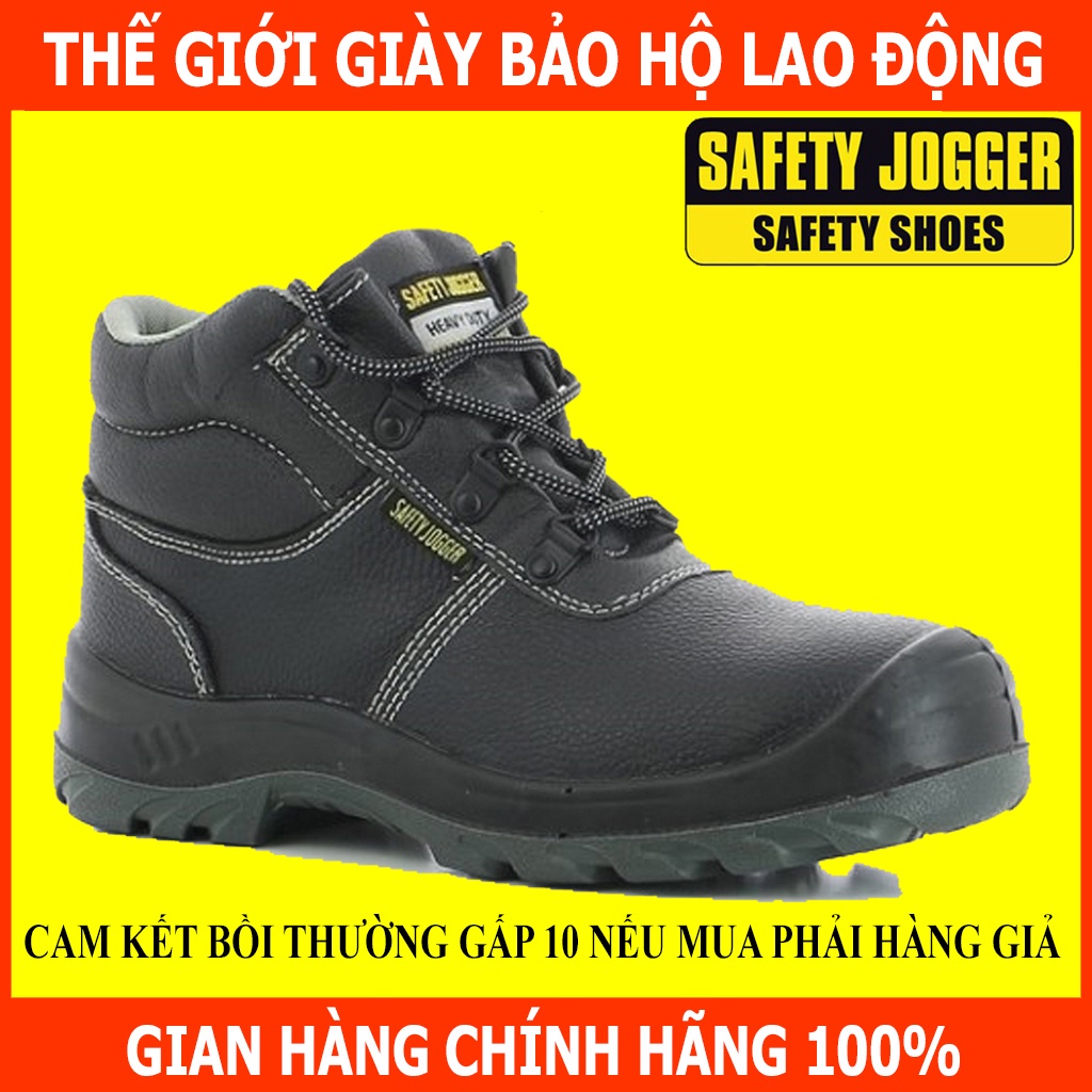 [HÀNG CHÍNH HÃNG]Giày bảo hộ lao động Safety Jogger Bestboy S3 Chất Da Thật, Chống Thấm Nước, Đế PU Chống Hóa Chất