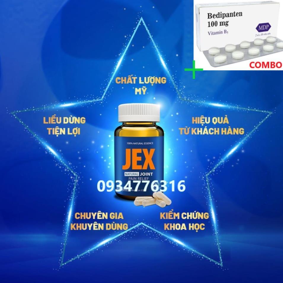 Combo Bedipanten 100mg +  Viên uống JEX giảm đau, bảo vệ xương khớp (15 viên)