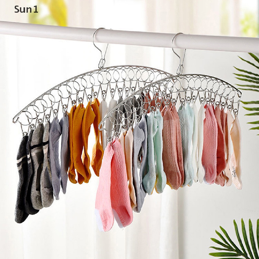 Set 1 &gt; 6-20 Kẹp Inox Phơi Quần Áo Chống Gió Tiện Dụng