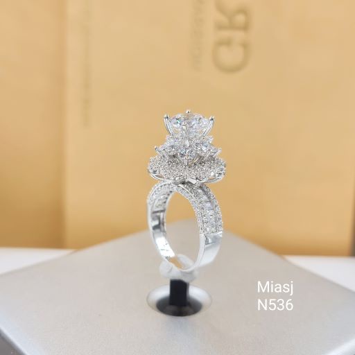 Nhẫn nữ bạc Ý S925 MiASJ N536 đá CZ nhân tạo cao cấp sáng đẹp lung linh