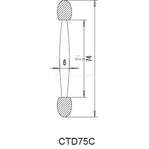 1pc Que Phấn Mắt Hai Đầu Bằng cotton Dài 75MM Dùng Một Lần