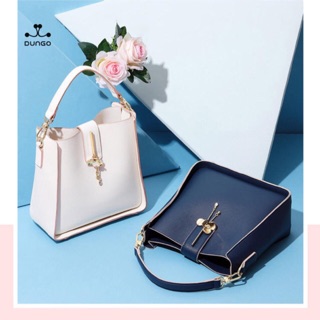 Túi Xách Da Trắng Bucket Just Star