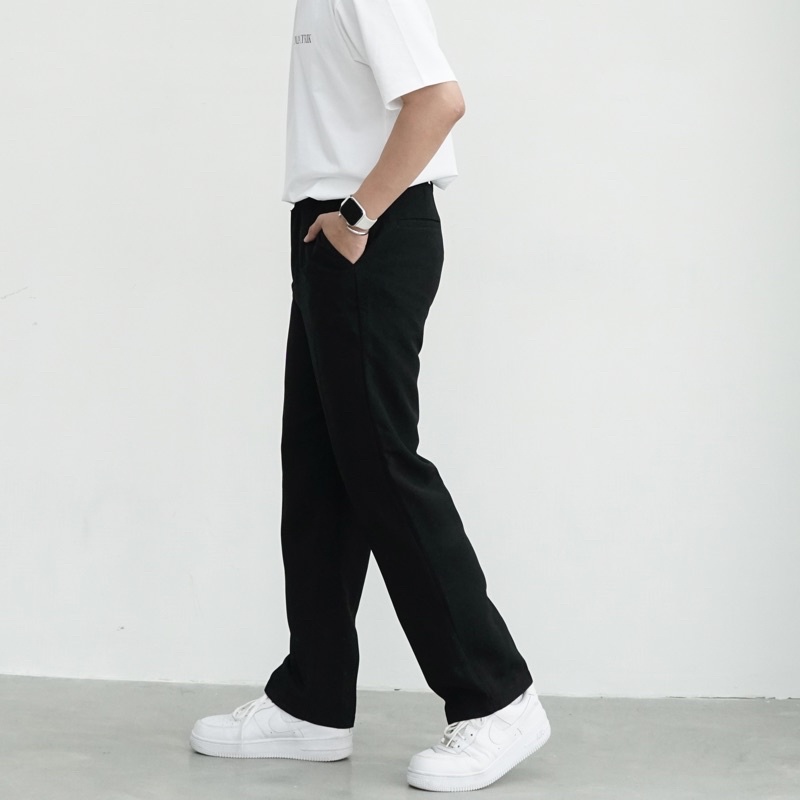 Quần âu ống suông nam cạp cao ống rộng BIGSIZE chất tuyết mưa dày dặn có size lớn cho người béo đến 120kg