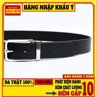 Thắt lưng nam/Thắt lưng da bò thật Rainbow khóa kim ba dây Rainbow 002