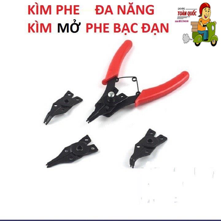 Kìm mở phe đa năng 4 đầu,bộ kìm mở phe với chất liệu thép CR-V