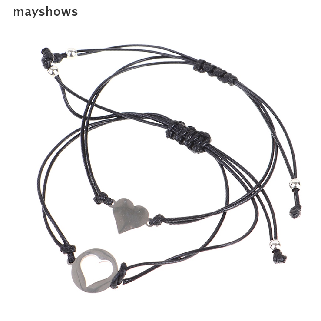 Set 2 vòng tay thép không gỉ khắc chữ ý nghĩa cho mẹ và con gái
