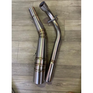 Cổ pô 2 khúc gắn lon pô tăng cho wave deam