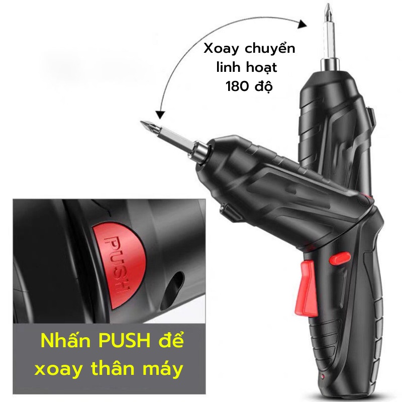 Máy Khoan Cầm Tay Máy Khoan Pin Bắt Vít Khoan Tường Tiện Lợi Moda.H