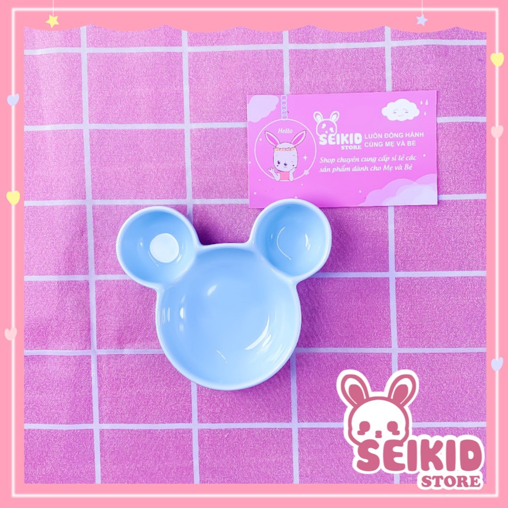 Bát sứ ăn dặm cao cấp mini cho bé hình Mickey đủ màu Seikid Store 40ml V5