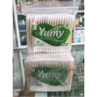 Bông ngoáy tai Yumy trẻ em, người lớ, que gỗ - LinhChi Pharmacy