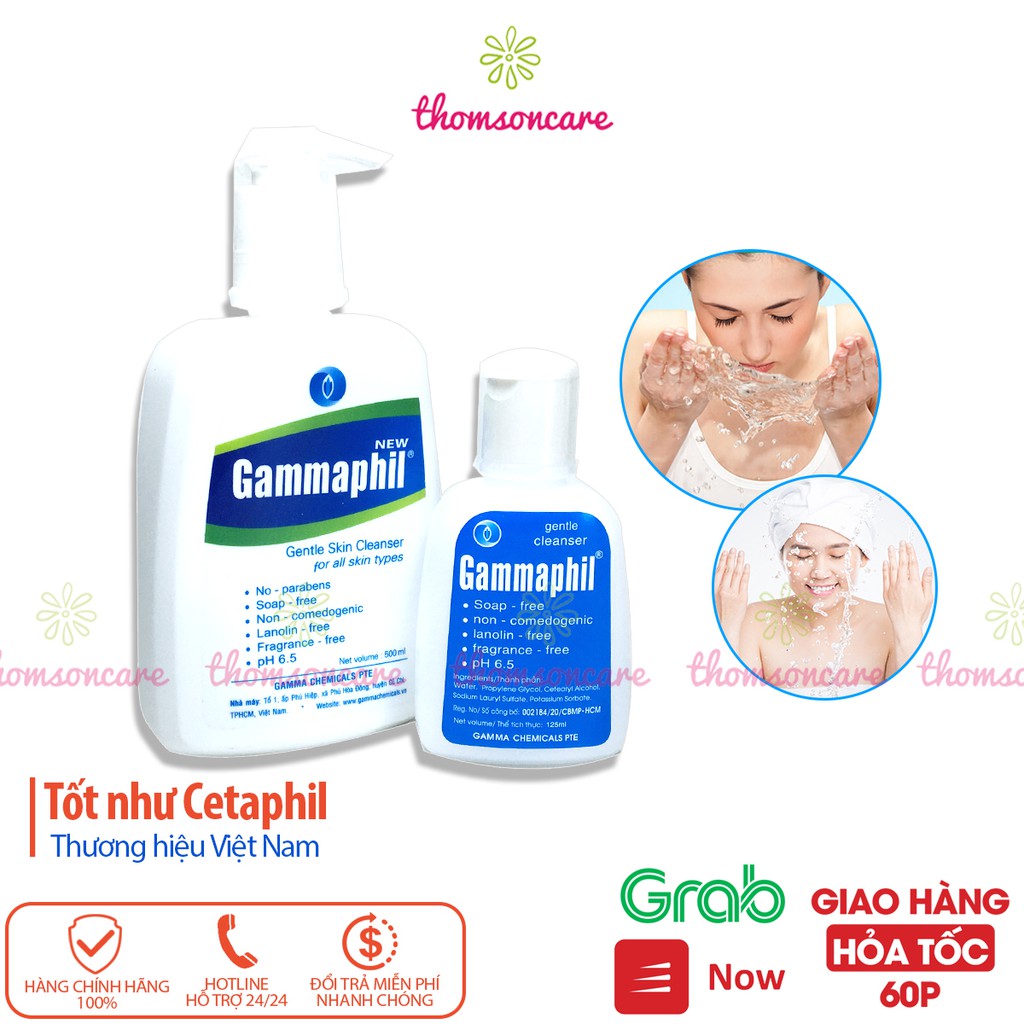 Sữa rửa mặt Gammaphil Cho da nhờn, da khô, nhiều dầu - srm không xà phòng, trung tính dịu nhẹ ngừa mụn | BigBuy360 - bigbuy360.vn