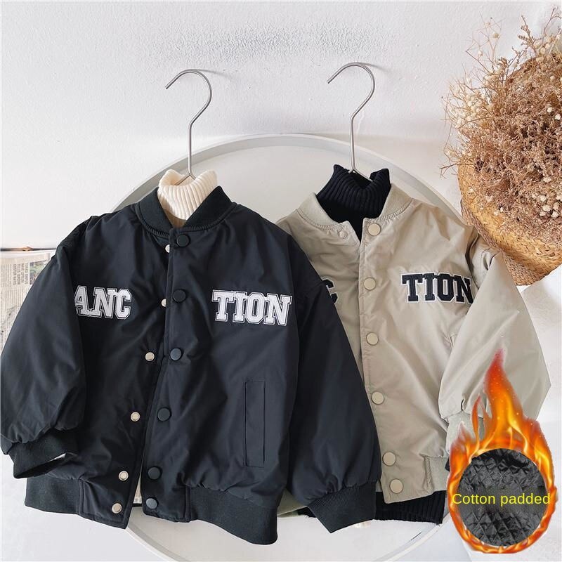 Áo khoác bóng chày vải cotton phong cách Hàn Quốc thời trang thu đông mới dành cho bé trai 2021