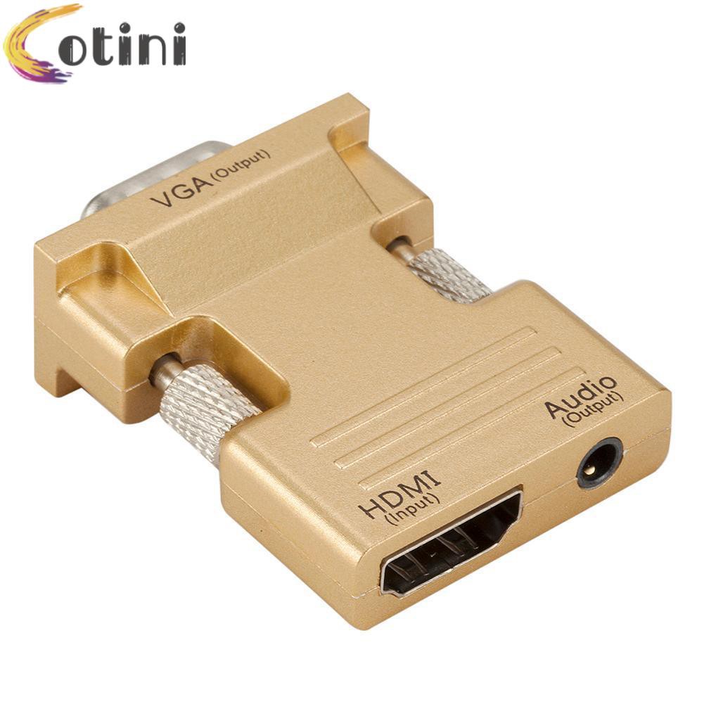 Bộ Chuyển Đổi Hdmi Cái Sang Vga Hỗ Trợ Âm Thanh 1080p