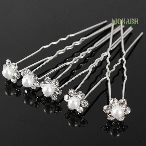Set 20 Trâm Cài Tóc Hoa Đính Đá Và Ngọc Trai Nhân Tạo Màu Sắc Thời Trang Dành Cho Nữ