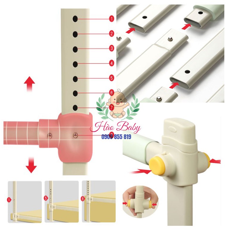 Thanh chắn giường Umoo cao cấp chính hãng an toàn cho bé