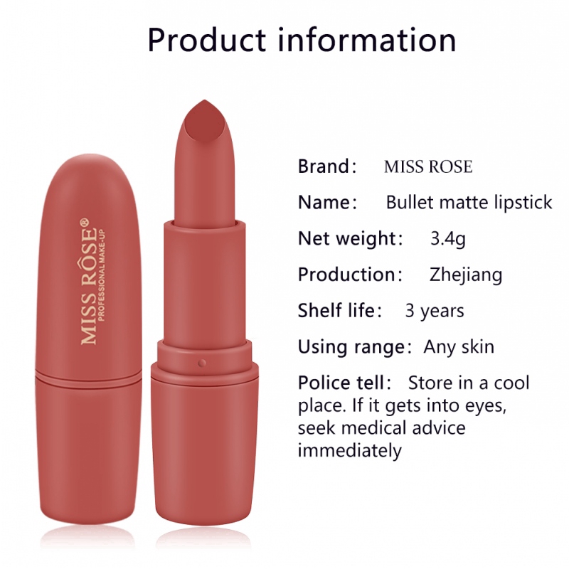 [Hàng mới về] Son sáp lì Miss Rose kháng nước lâu trôi tự nhiên | BigBuy360 - bigbuy360.vn