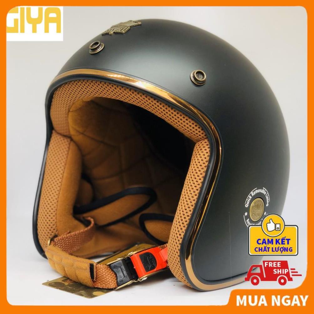 Mũ bảo hiểm 3/4 Royal M20C đen nhám