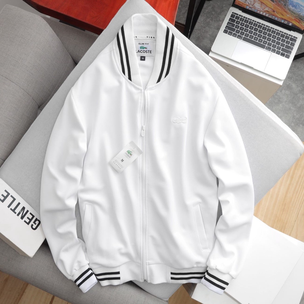 Áo khoác poly nam nữ bomber La co ste form unisex