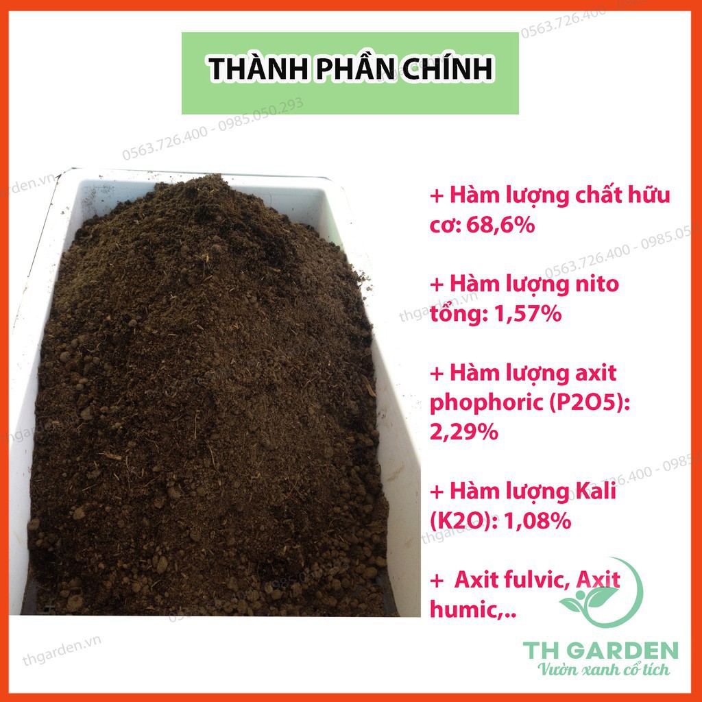 Phân bò đã xử lý_ phân bón hữu cơ tốt cho cây trồng có bao bì 3dm3