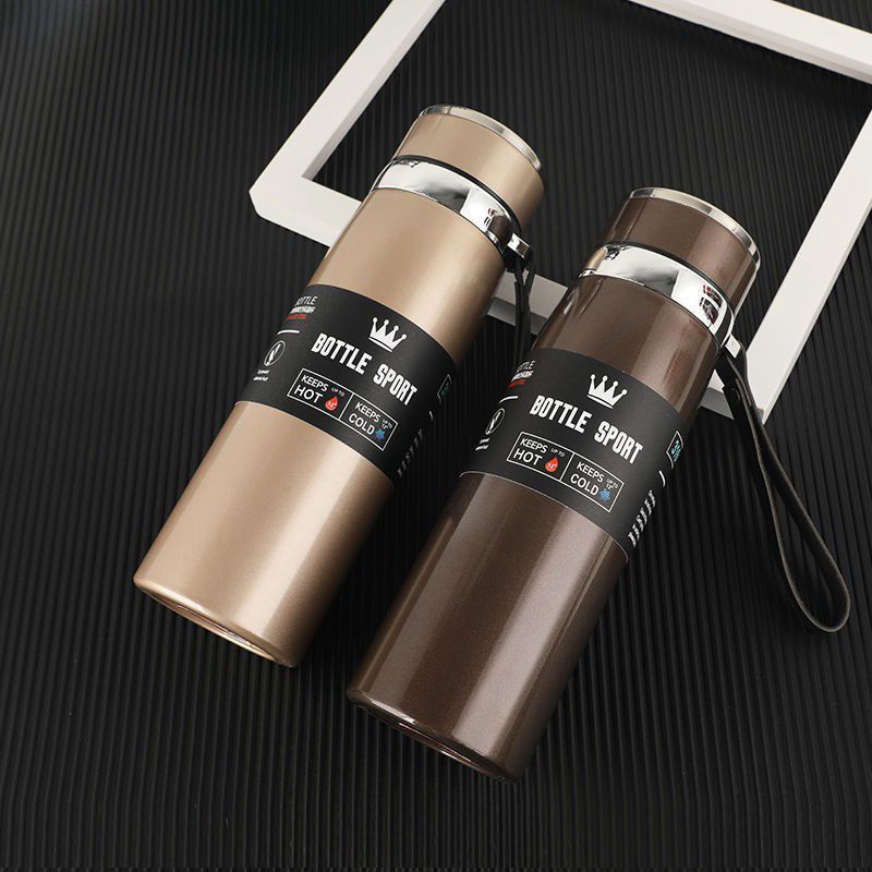 Bình Giữ Nhiệt Inox Bottle Sport 1000ML INOX Có Dây Xách
