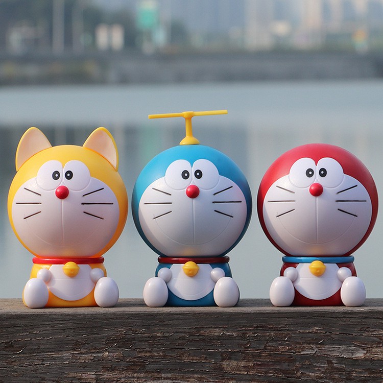 Đồ chơi mô hình Doraemon - bộ 3 bé màu xanh, đỏ, vàng