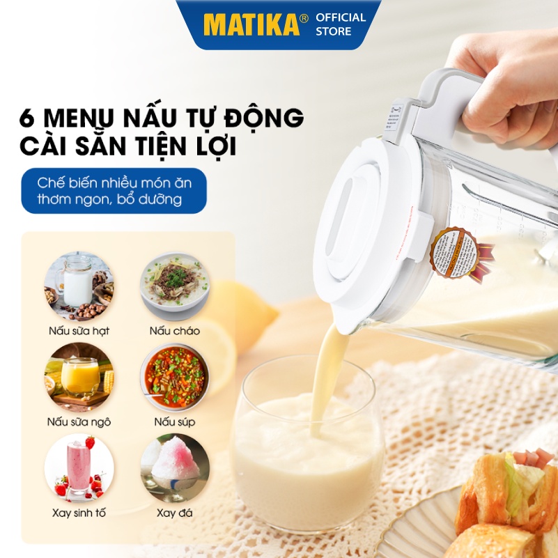 Máy Làm Sữa Hạt MATIKA 1.75L 800W MTK-3175