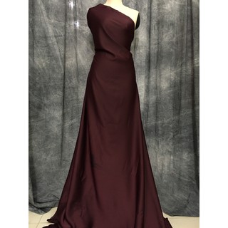 Vải hàng hai da bóng cát khổ 1,5m màu mận chín dùng may váy đầm, quần áo