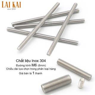 Thanh ren inox M6