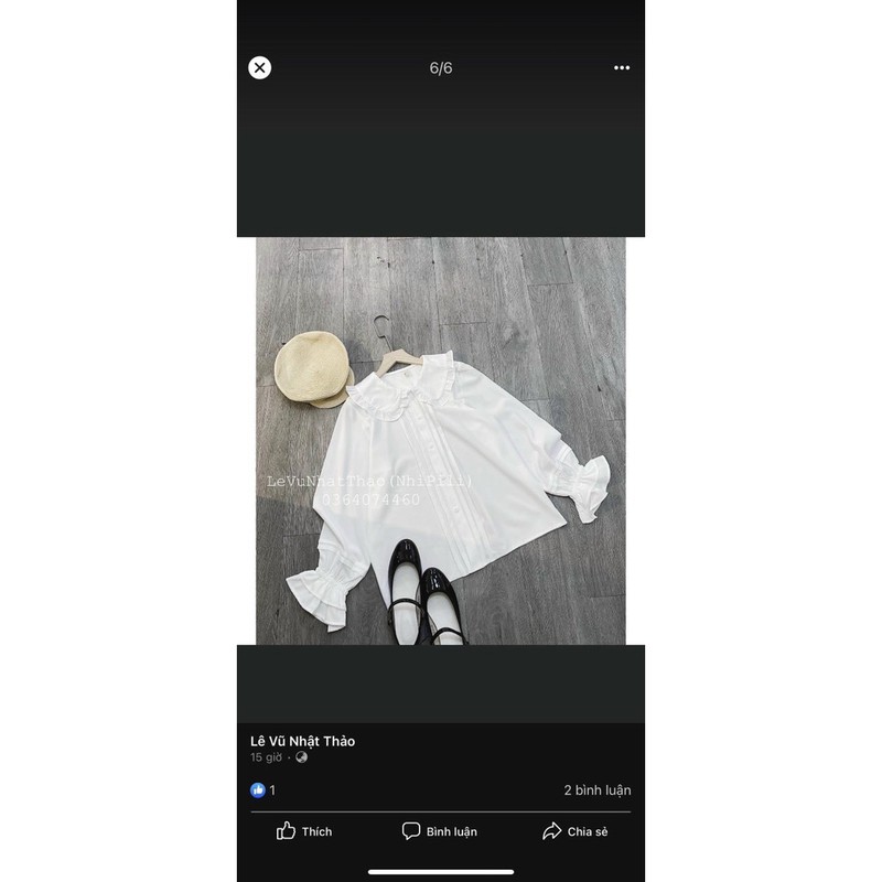 áo sơ mi đũi bánh bèo tay bồng tiểu thư | BigBuy360 - bigbuy360.vn