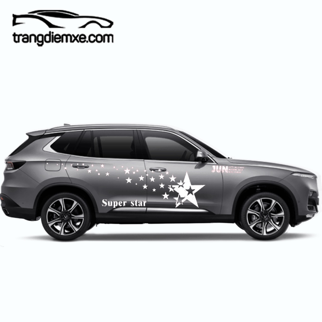 Decal Dán Xe Hoạ Tiết Ngôi Sao Tem Dán Xe Siêu Bền Đẹp Trangdiemxe