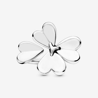 Pure Silver Lucky Four-Leaf Clover Ring