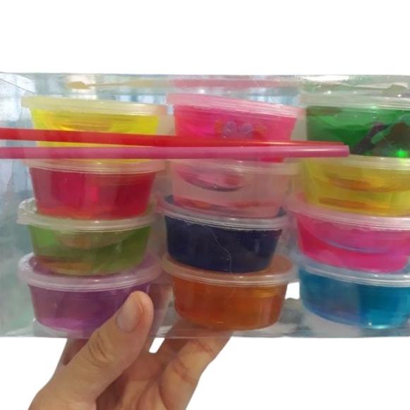 Slam 12 mầu, chất nhờn ma quái smile, đồ chơi nhựa dẻo, giảm căng thẳng, stress, chất liệu an toàn - Loki