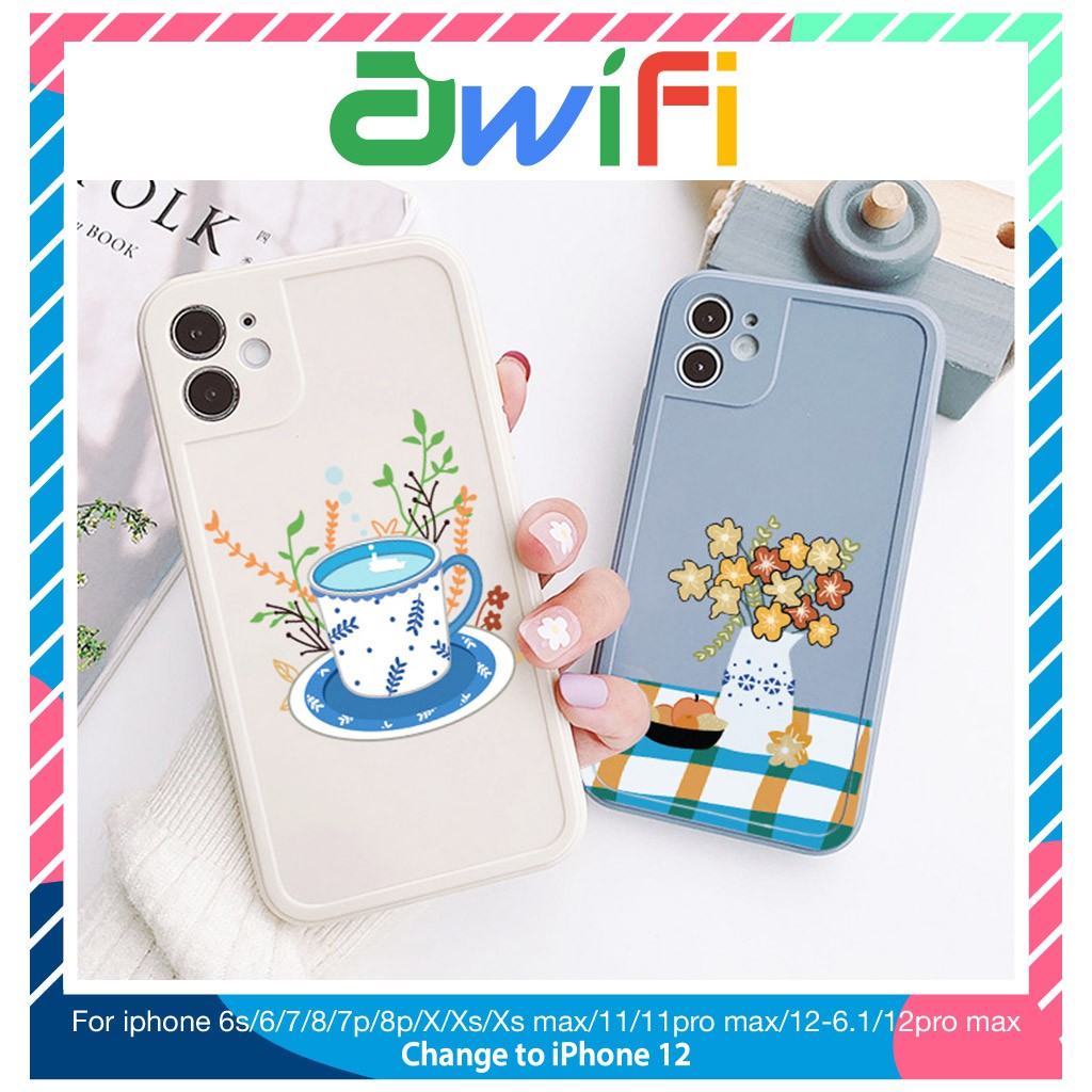 Ốp lưng iphone viền nổi bóng picnic 5s/6/6plus/6s/6splus/7/7plus/8/8plus/x/xr/xs/11/12/pro/max/plus/promax - Awifi G1-3