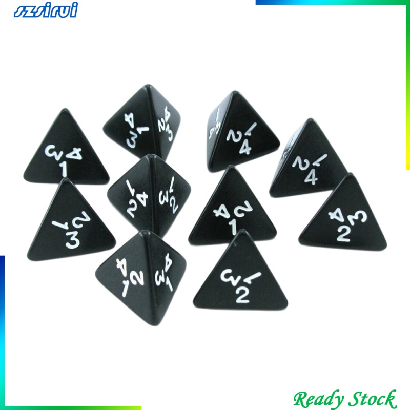 10 Xúc Xắc 4 Mặt D4 Bằng Polyhedral Số Lượng Cao