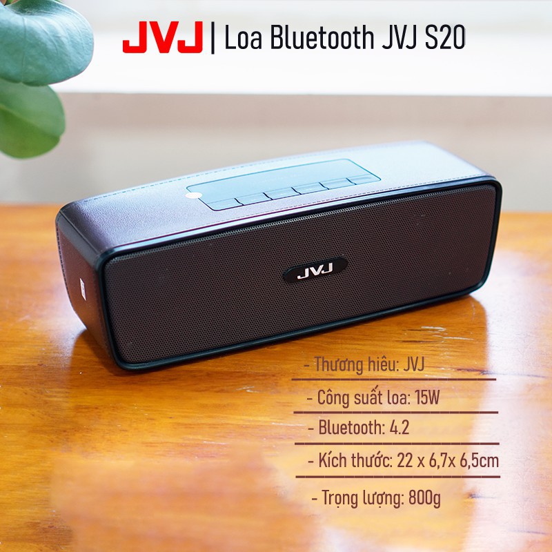 Loa bluetooth mini JVJ S20, loa di động blt âm thanh sống động kết nối USB thẻ nhớ đài FM - BH 12 tháng