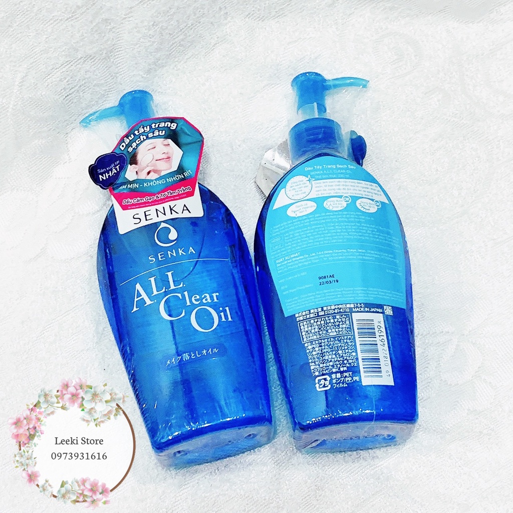 (Thanh lý Date 3.2022) Dầu tẩy trang Senka All Clear Oil 180ml | BigBuy360 - bigbuy360.vn