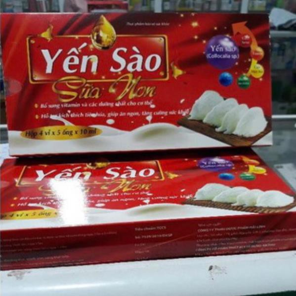 Yến sào sữa non Bổ sung vitamin và các dưỡng chất cho cơ thể,kích thích tiêu hóa,giúp ăn ngon,tăng cường sức đề kháng