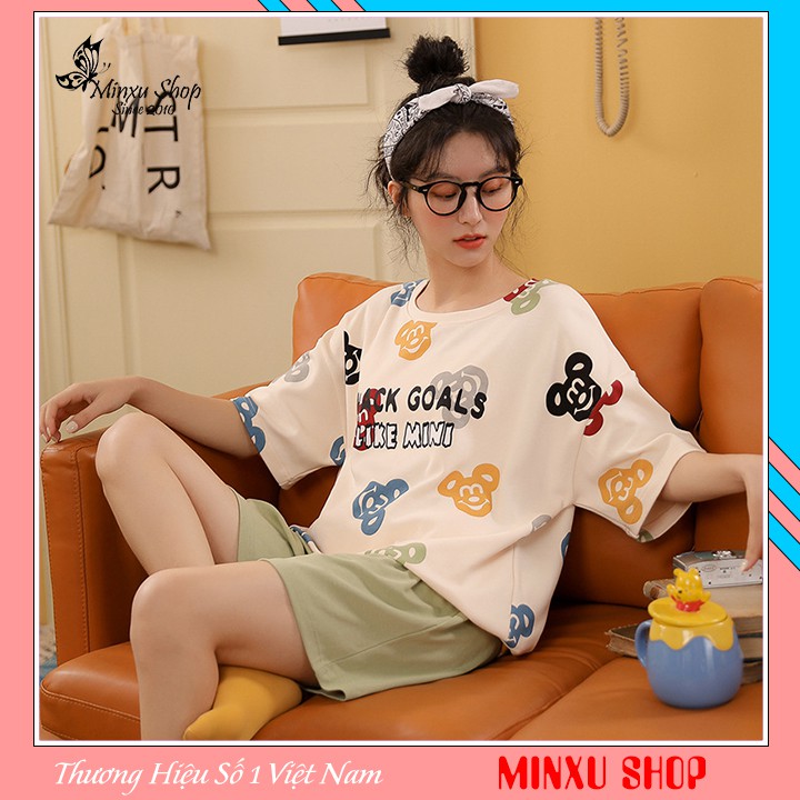 Bộ Mặc Nhà, Bộ Ngủ Cotton Cao Cấp - Cá Tính, Trẻ Trung, Phong Cách Hàn Quốc - Hàng Hót