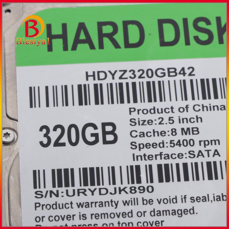 [BLESIYA1] 2.5&quot; 10mm SATA 16MB 320GB Laptop Internal Hard Drive Reading Speed 70-100M