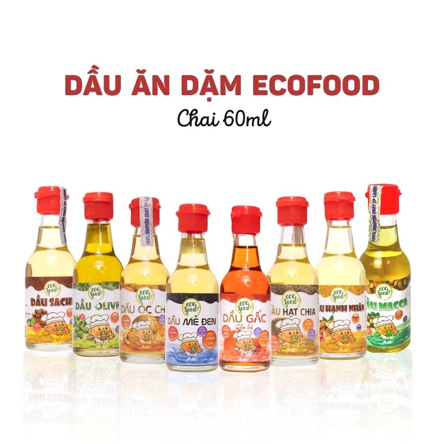 Dầu ăn dinh dưỡng Ecofood cho bé từ 6 tháng 60g bổ sung vitamin date luôn mới