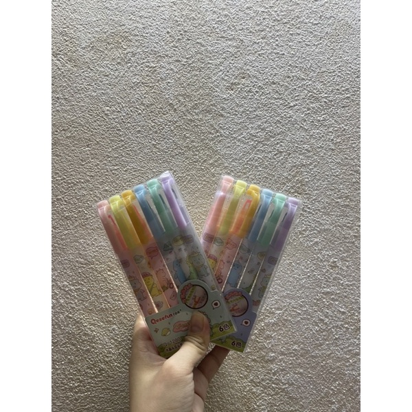 Bút đánh dấu highlight dạ quang sét 6 bút nhớ dòng 6 màu lựa chọn hình dễ thương