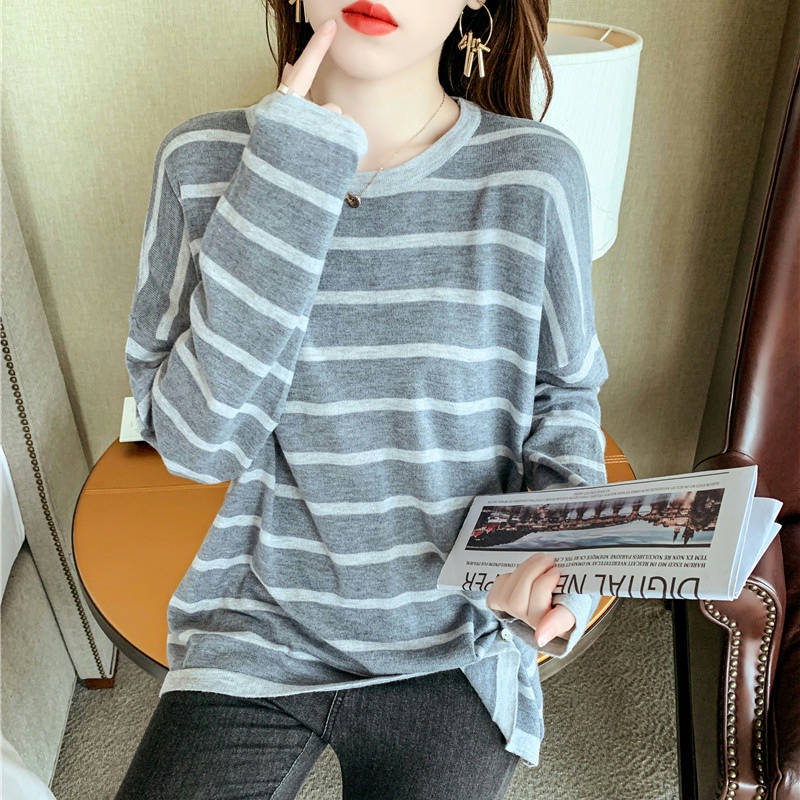 Áo Khoác Cardigan Dệt Kim Tay Dài Dáng Rộng Phong Cách Hàn Quốc Cho Nữ
