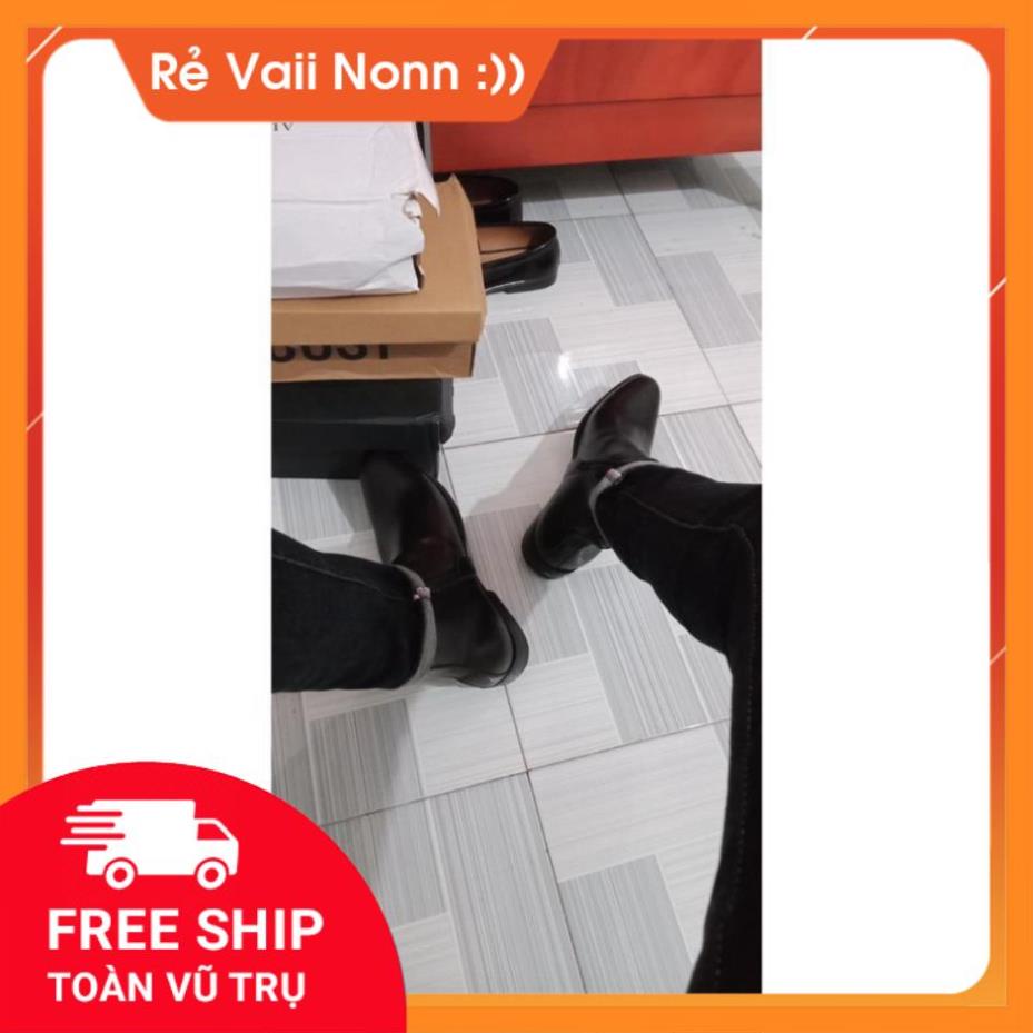 Giày Boots khóa kéo nam SN07 cao cổ da bò đế cao cá tính năng động trẻ trung -sp1