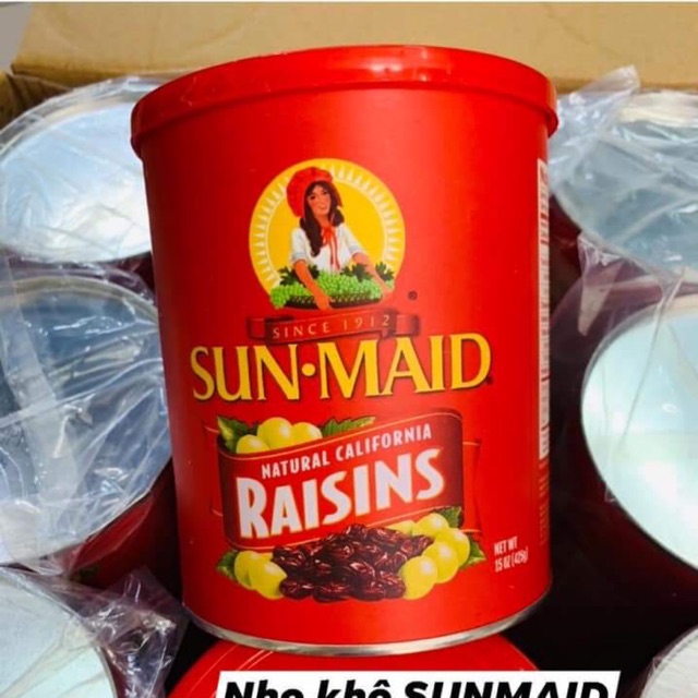 Nho khô không hạt SUN - MAID Raisins 453 gr của Mỹ