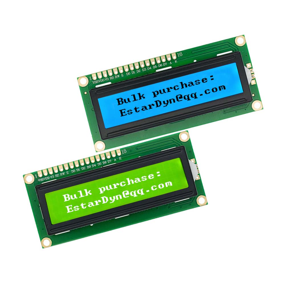 GLENES 5V LCD Module Green screen LCD Display Module Display Module 1602 for Arduino 16x2 Character Module Blue screen White code LCD Screen Board/Multicolor