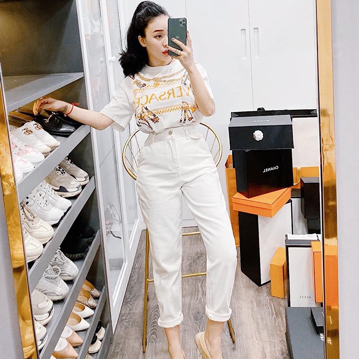 Quần baggy nữ kaki kéo khoá siêu xinh