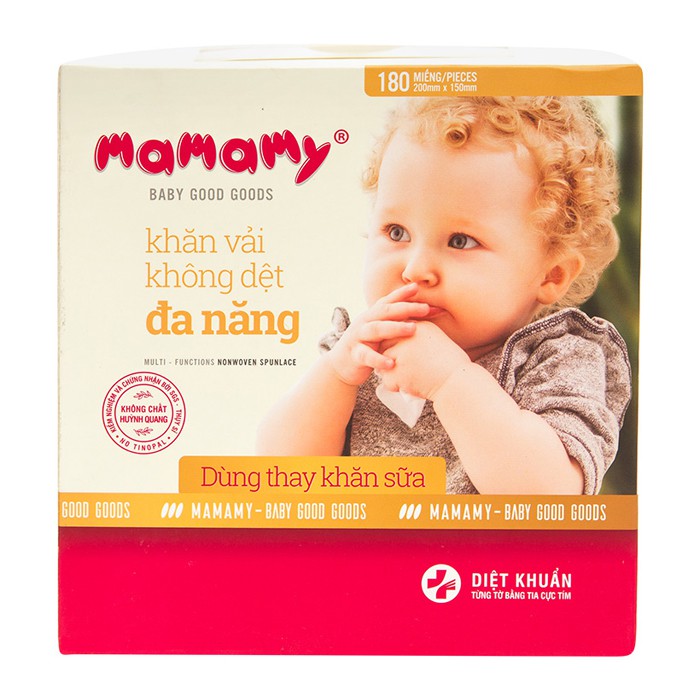 Khăn cotton đa năng Mamamy (180 tờ)