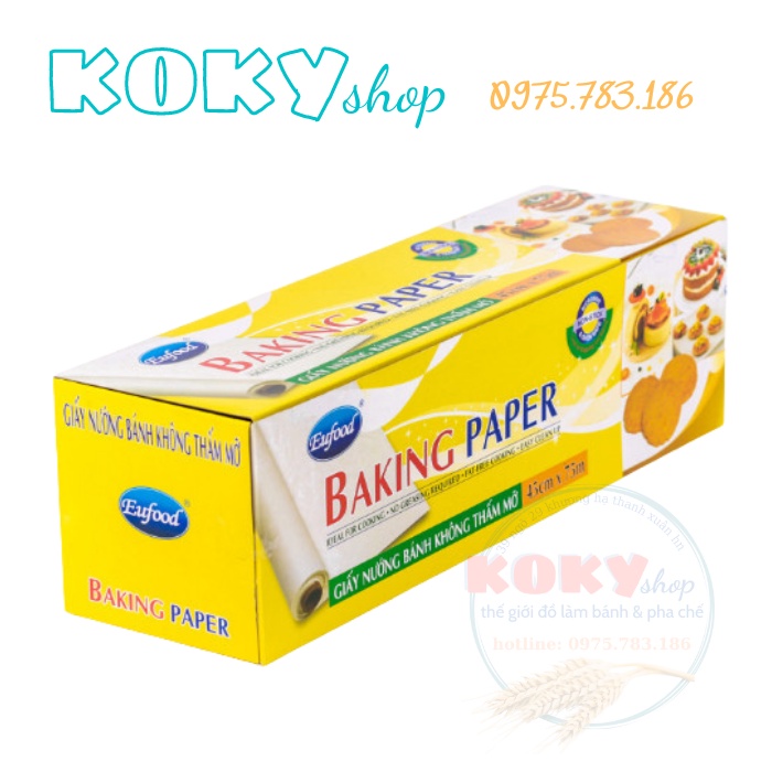 Giấy nến EU FOOD cuộn to  Giấy nướng bánh không thấm dầu