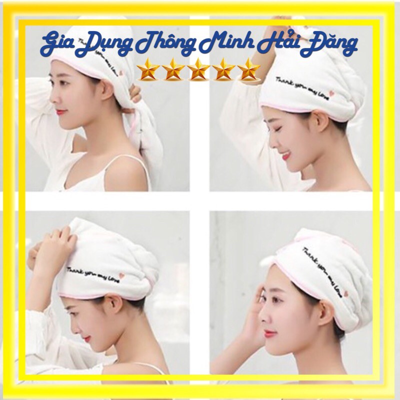 Khăn Quấn Tóc👳‍♀️Khăn Ủ Tóc Khô Tóc Siêu Nhanh