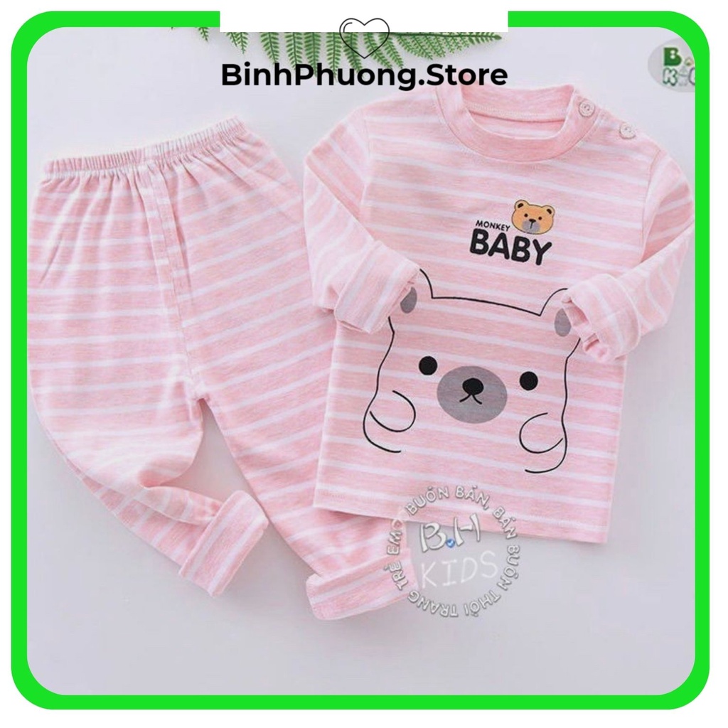 Bộ Thu Đông Cho Bé, Bộ Đồ Quần Áo Nỉ Trẻ Em Mặc Nhà Cao Cổ Cho Bé Trai Gái Baby Monkey Minky Mom Binhphuong.Store